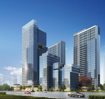 现代风格街区式商业 超高层办公 城市综合体